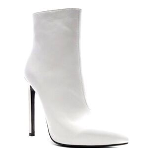 Tony Bianco White Stiletto High Heeled Pointed Ankle Pointy BootsBooties 8